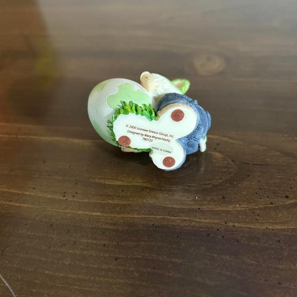 Mary's Moo Moos Green Cow Easter Egg Decoration Enesco